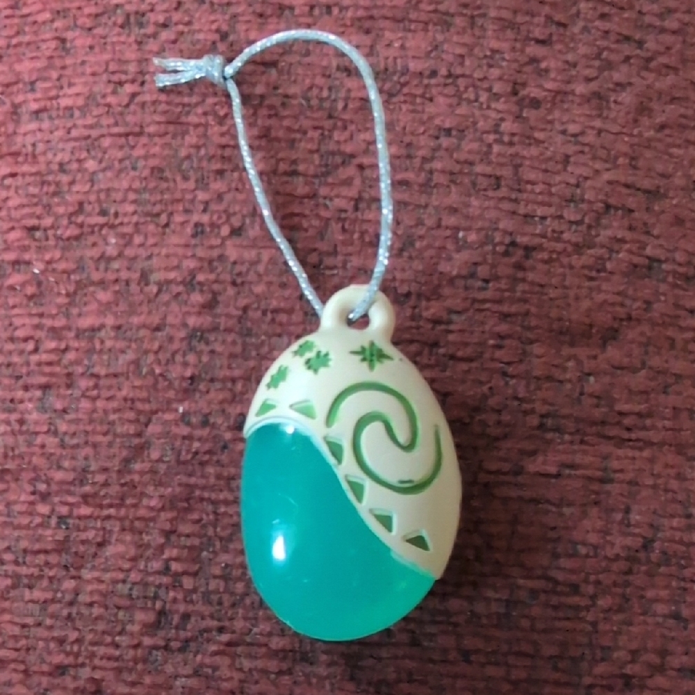 Disney MOANA Green and Cream Decorative Te Fiti Heart Ornament